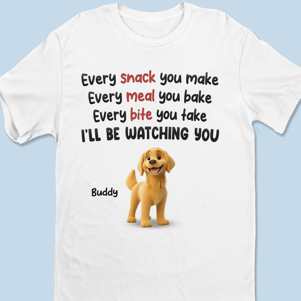 Nous vous surveillerons - T-shirt unisexe personnalisé pour chien, T-shirt premium, sweat à capuche - Cadeau pour propriétaires d'animaux de compagnie, amoureux des animaux