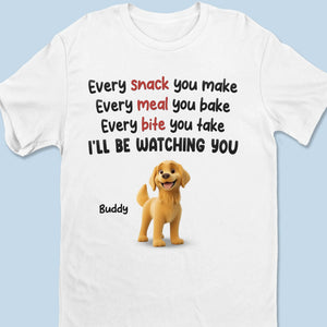 Nous vous surveillerons - T-shirt unisexe personnalisé pour chien, T-shirt premium, sweat à capuche - Cadeau pour propriétaires d'animaux de compagnie, amoureux des animaux