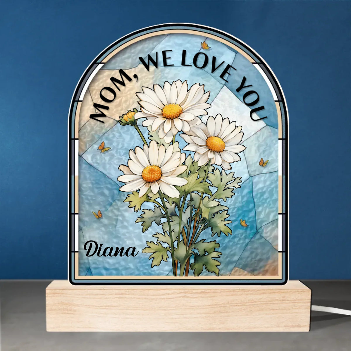 L'amour d'une mère est le plus beau des cadeaux - Lampe LED 3D personnalisée pour la famille - Cadeau pour maman