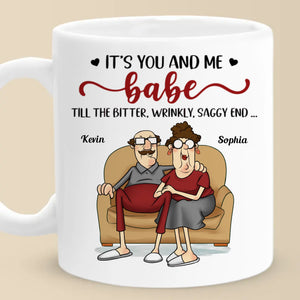 It's You And Me Till The Bitter End - Couple Personalized Custom Mug - Gift For Husband Wife, Anniversary