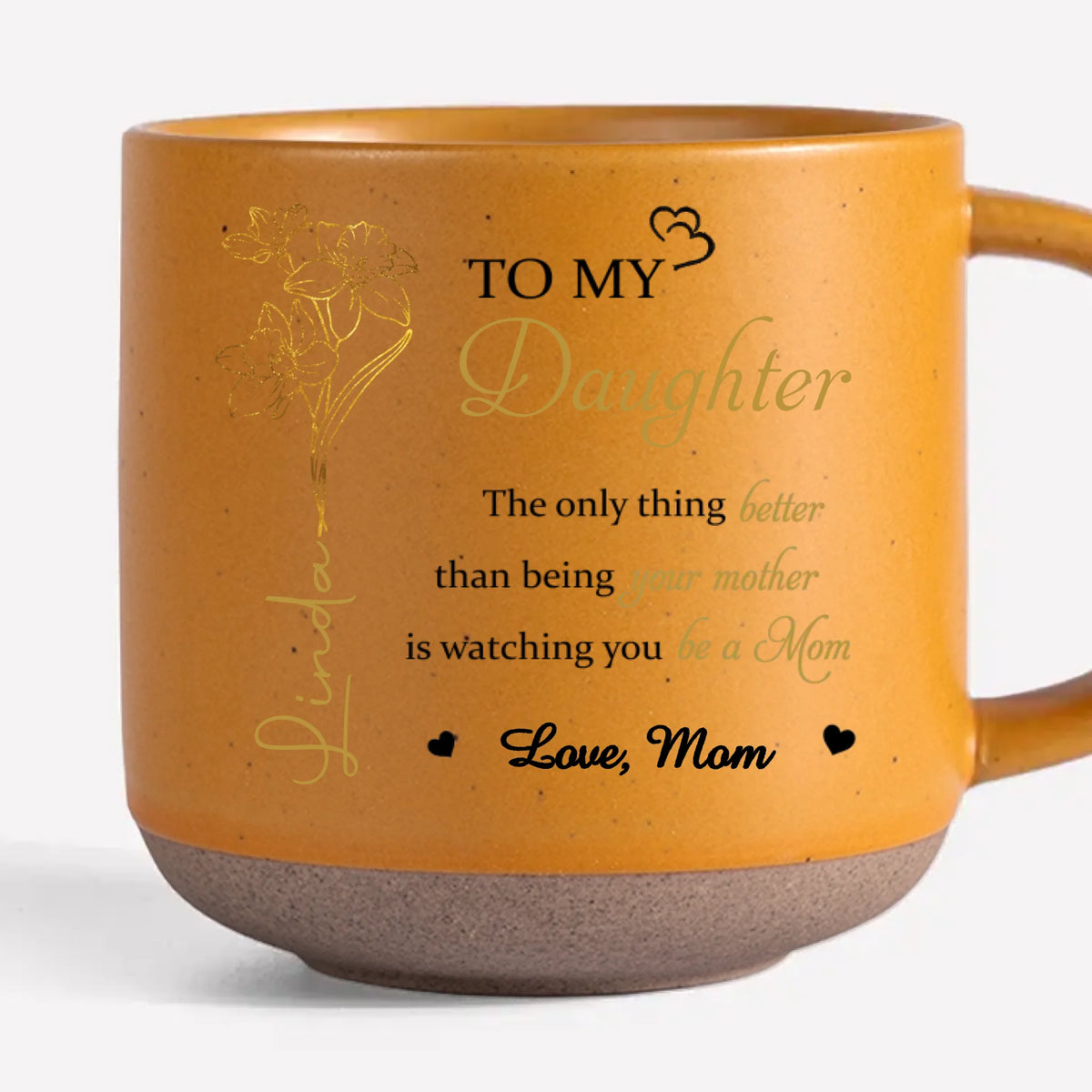 Le meilleur amour est celui d'une mère - Mug personnalisé en céramique imprimé pour la famille - Fête des Mères, cadeau pour maman, fille