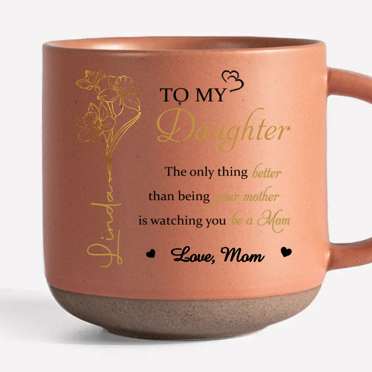 Le meilleur amour est celui d'une mère - Mug personnalisé en céramique imprimé pour la famille - Fête des Mères, cadeau pour maman, fille