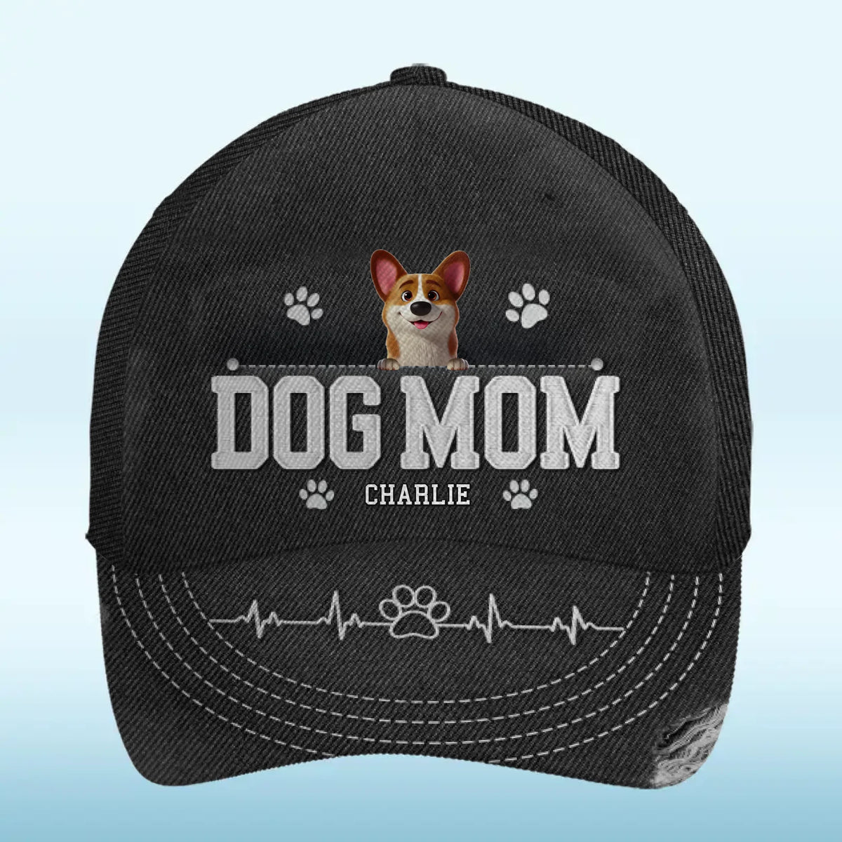 Mon cœur appartient à mon chien - Casquette personnalisée pour chien, casquette classique à imprimé intégral - Cadeau pour les propriétaires d'animaux et les amoureux des animaux