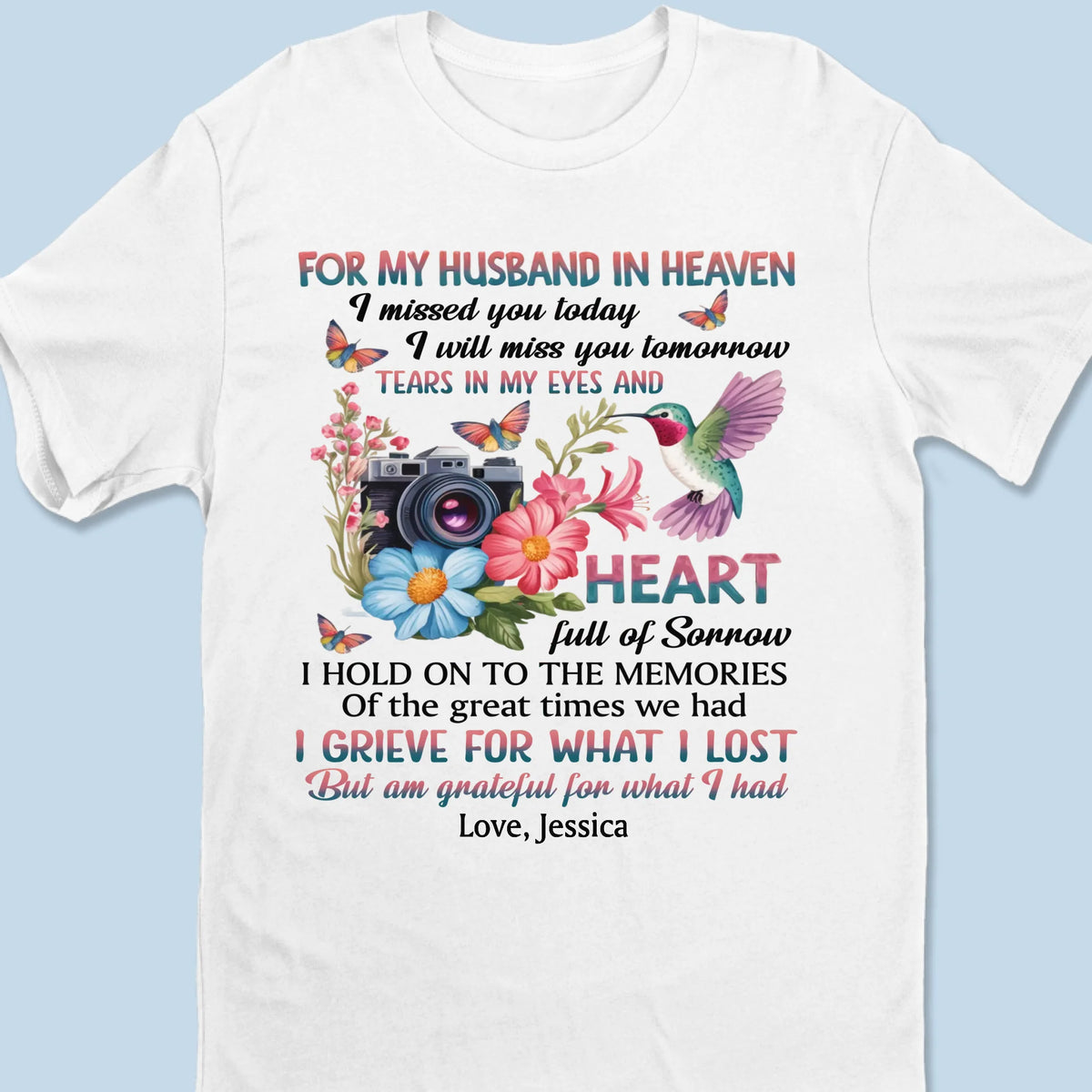Tu me manques tous les jours, je t'aimerai toujours - T-shirt unisexe personnalisé commémoratif, T-shirt premium, sweat à capuche - Cadeau de condoléances pour les membres de la famille