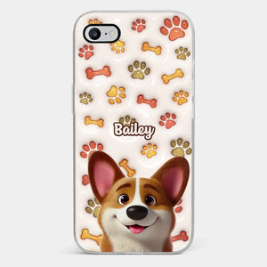 Unconditional Love In Fur - Dog Personalized Custom 3D Inflated Effect Printed Clear Phone Case - Gift For Pet Owners, Pet Lovers