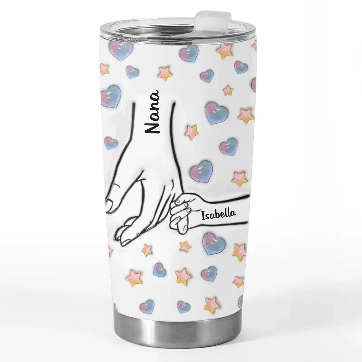 Toujours ensemble, quoi qu'il arrive - Gobelet personnalisé imprimé effet gonflé 3D pour la famille - Cadeau pour la fête des mères, maman, grand-mère