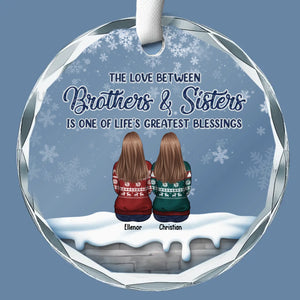 L'une des plus grandes bénédictions de la vie - Ornement en verre personnalisé pour la famille - Cadeau de Noël pour les membres de la famille