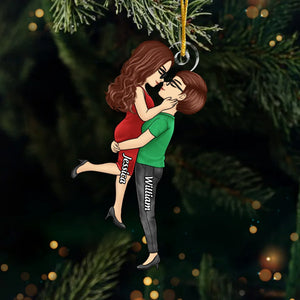 C'est joyeux quand on est ensemble - Ornement personnalisé pour couple - Forme personnalisée en acrylique - Cadeau de Noël pour mari et femme, anniversaire, LGBTQ+