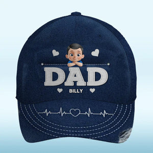 Mon héros, mon battement de cœur - Casquette personnalisée familiale, casquette classique à imprimé intégral - Fête des pères, cadeau pour papa, grand-père