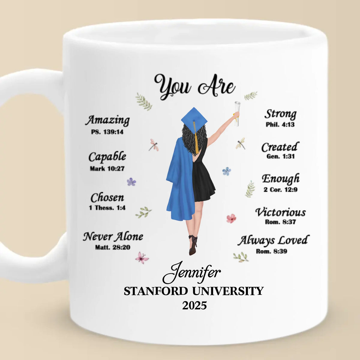 Croyez en vous et en tout ce que vous êtes - Tasse personnalisée pour la famille - Cadeau de remise de diplôme pour les membres de la famille, les frères et sœurs