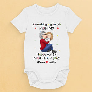 Tu fais du bon travail, maman ! - Body bébé personnalisé pour la famille - Cadeau pour la fête des mères, baby shower, première maman