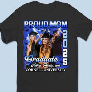 Photo personnalisée « Son succès, ma fierté » - T-shirt unisexe personnalisé pour la famille, t-shirt premium, sweat à capuche - Cadeau de fin d'études pour les membres de la famille, frères et sœurs