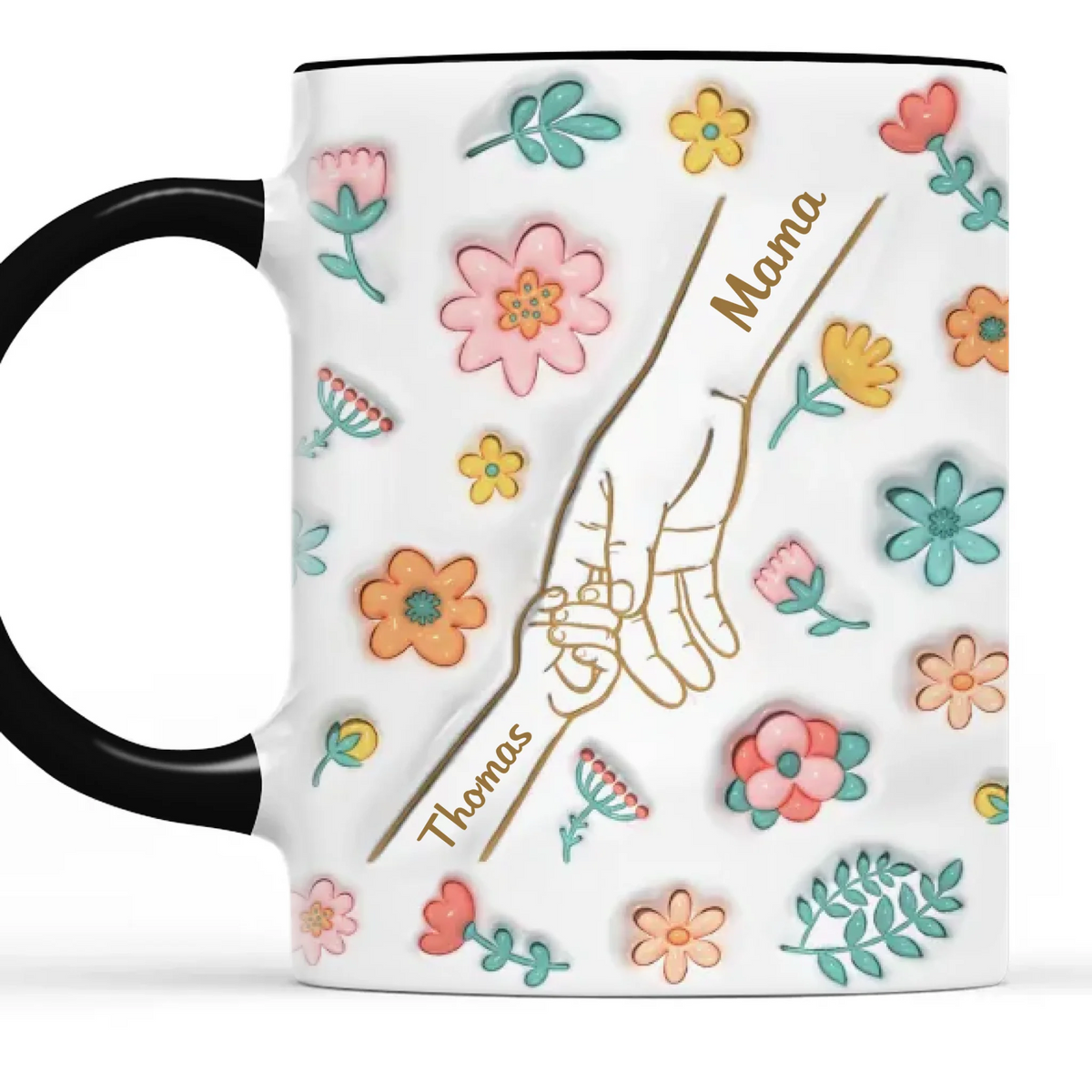 Together Always, Never Apart - Family Personalized Custom 3D Inflated Effect Printed Accent Mug - Mother's Day, Gift For Mom, Grandma