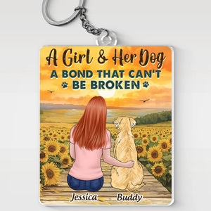 Un ami pour la vie - Porte-clés personnalisé en acrylique en forme de chien - Cadeau pour les propriétaires et les amoureux des animaux