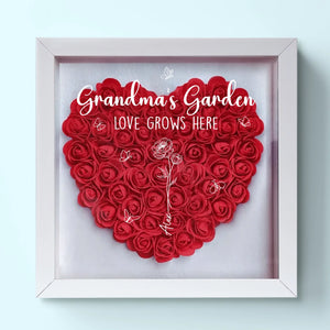 L'amour fleurit avec toi - Boîte à fleurs personnalisée pour la famille - Cadeau pour la fête des mères, maman, grand-mère