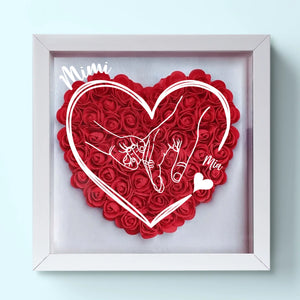 Créé par l'amour, lié par la famille - Boîte à fleurs personnalisée pour la famille - Cadeau pour la fête des mères, pour maman et grand-mère