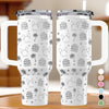 A Happy Pup Makes A Happy Mom - Dog Personalized Custom Engraved 40oz Tumbler With Handle - Gift For Pet Owners, Pet Lovers