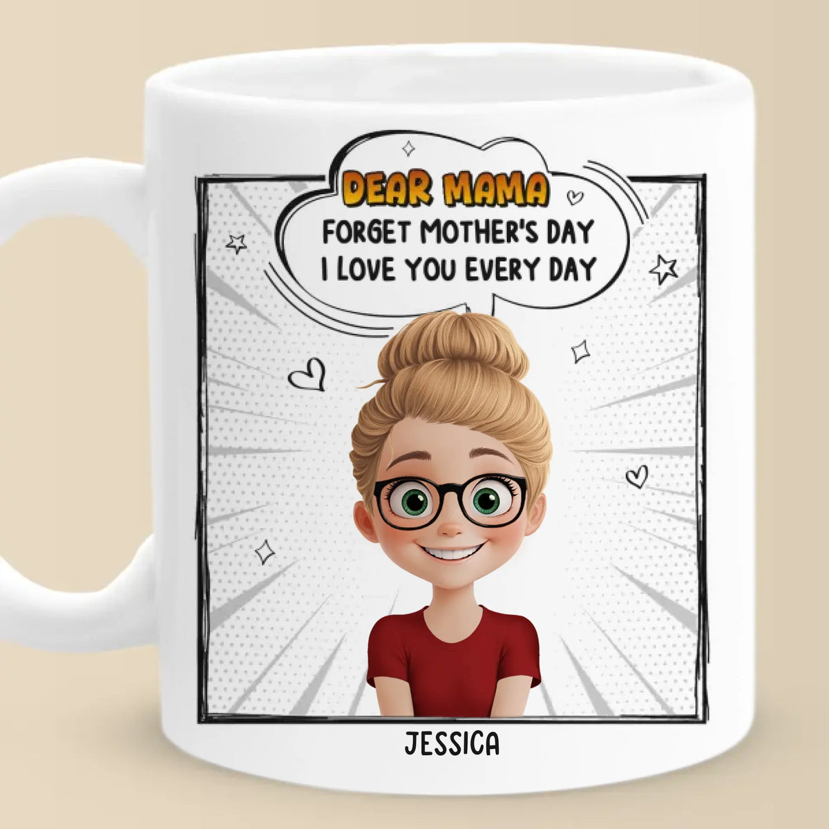 Nous t'aimons plus que le brunch et les câlins réunis - Tasse personnalisée familiale - Fête des Mères, cadeau pour maman, grand-mère