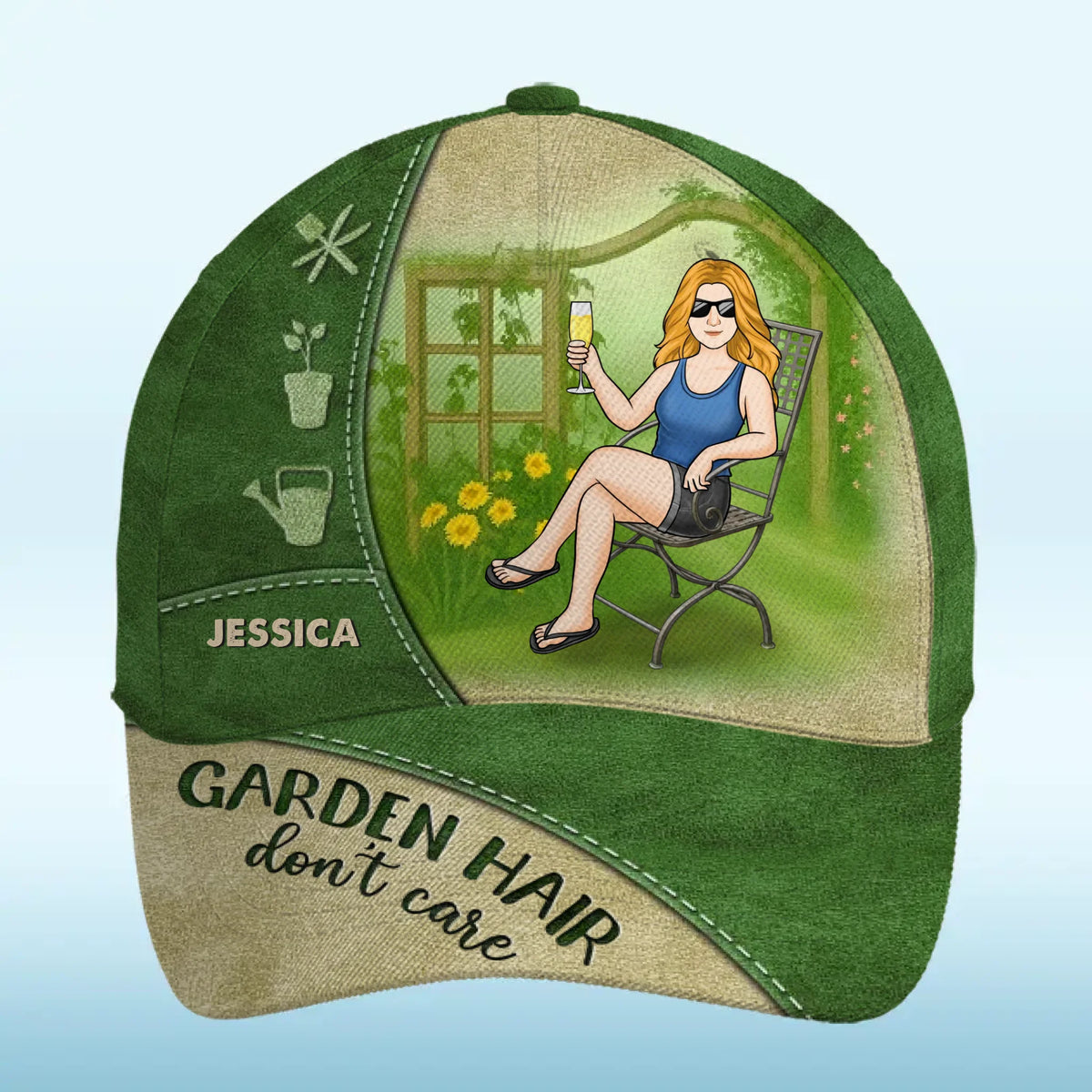 Le jardinage est ma thérapie ! Casquette personnalisée pour toute la famille, imprimé intégral ! Cadeau pour vous, vos meilleurs amis, vos frères et sœurs, votre famille et les amateurs de jardinage.