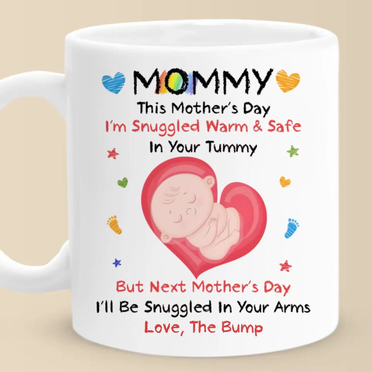 Maman, tu es ma première maison - Mug personnalisé pour la famille - Fête des Mères, cadeau de baby shower, cadeau pour première maman, nouveau-né