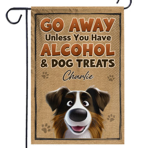Bonnes boissons, bonnes friandises, bonne compagnie - Drapeau personnalisé pour chien - Cadeau pour propriétaires et amoureux des animaux