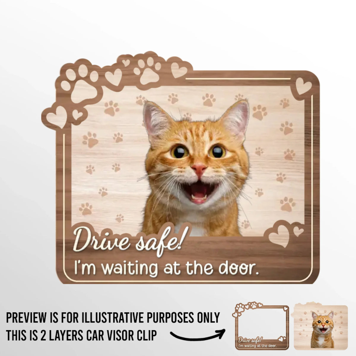 Photo personnalisée « Personne ne me fait de câlins comme toi » - Clip de pare-soleil de voiture personnalisé pour chien et chat - Cadeau pour propriétaires et amoureux des animaux