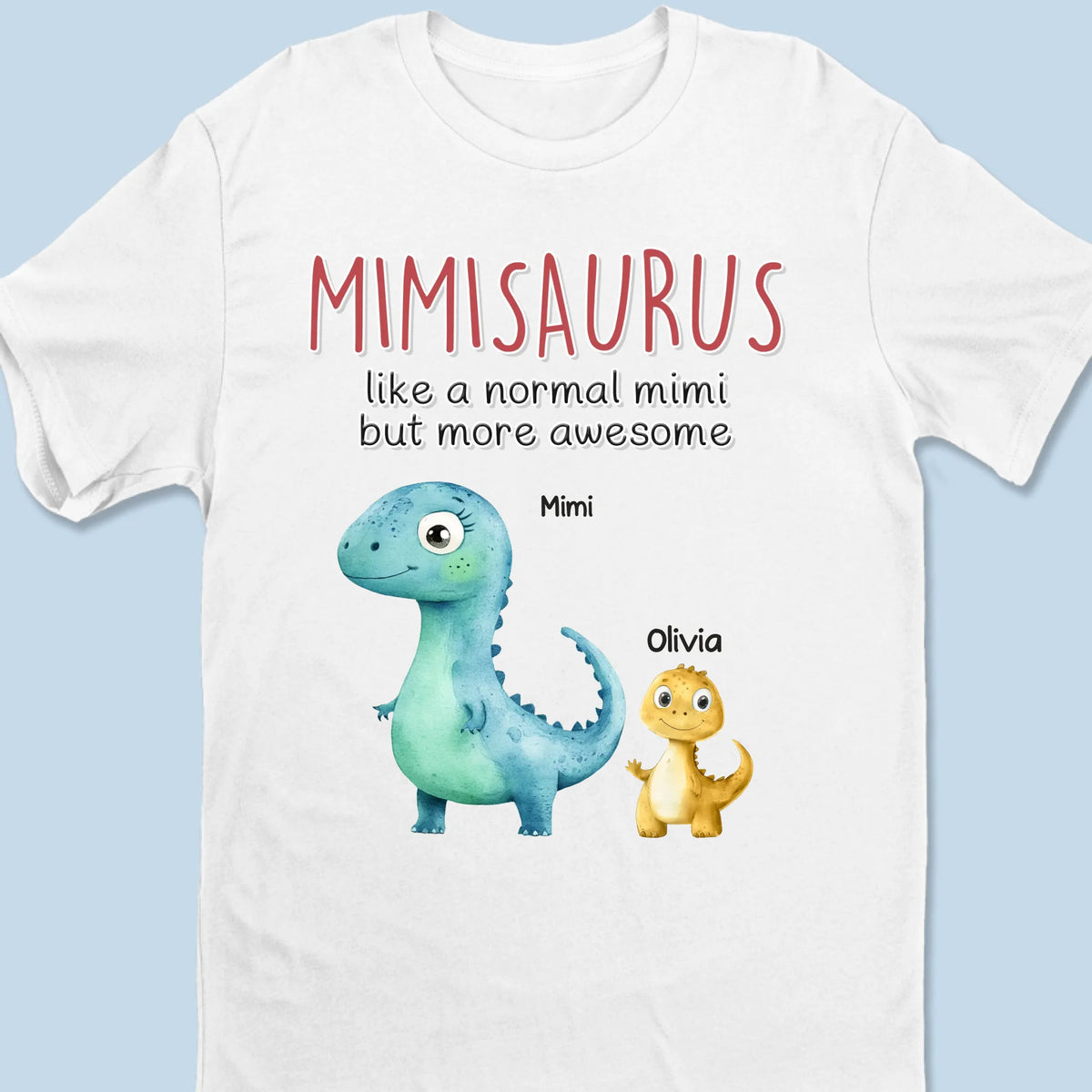 Comme une Mimi normale, mais bien plus géniale - T-shirt unisexe personnalisé pour la famille, T-shirt premium, sweat à capuche - Cadeau de fête des mères pour maman, grand-mère