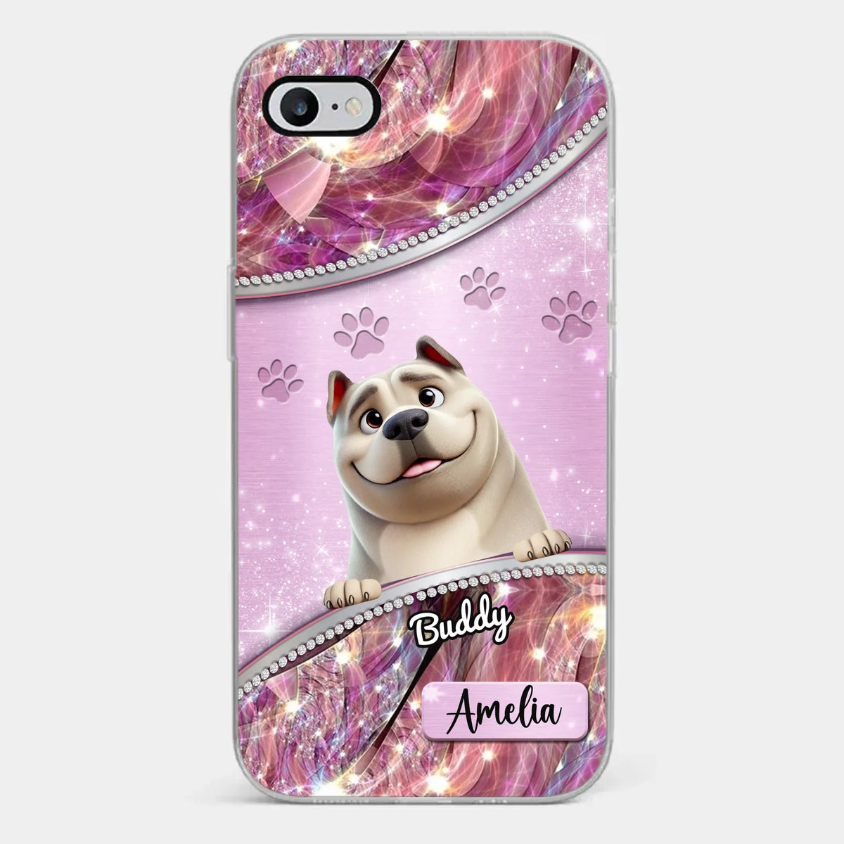 Le compagnon préféré de votre chien - Coque de téléphone transparente personnalisée pour chien - Cadeau pour les propriétaires et les amoureux des animaux