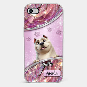 Le compagnon préféré de votre chien - Coque de téléphone transparente personnalisée pour chien - Cadeau pour les propriétaires et les amoureux des animaux