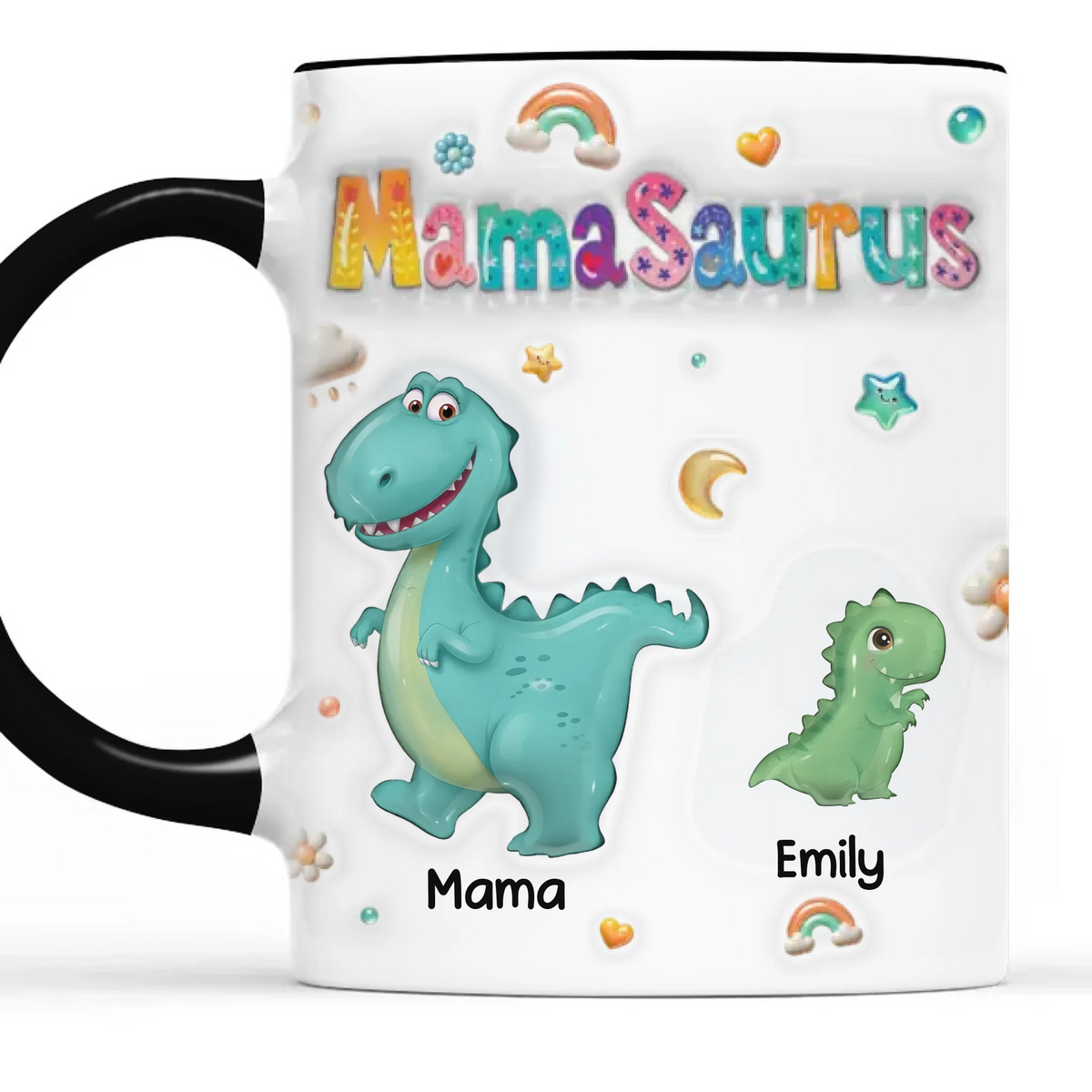 Mug personnalisé avec effet gonflable 3D - Cadeau pour maman et grand-mère - Fête des Mères