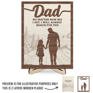 Mon premier héros, mon ami pour toujours - Plaque en bois personnalisée à 2 couches avec support - Fête des pères, cadeau pour papa, grand-père