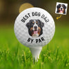 Photo personnalisée « Dad Dog On Par » - Balle de golf personnalisée pour chien et chat - Cadeau pour la fête des pères, pour les amateurs de sport, les joueurs, les propriétaires d'animaux et les amoureux des animaux