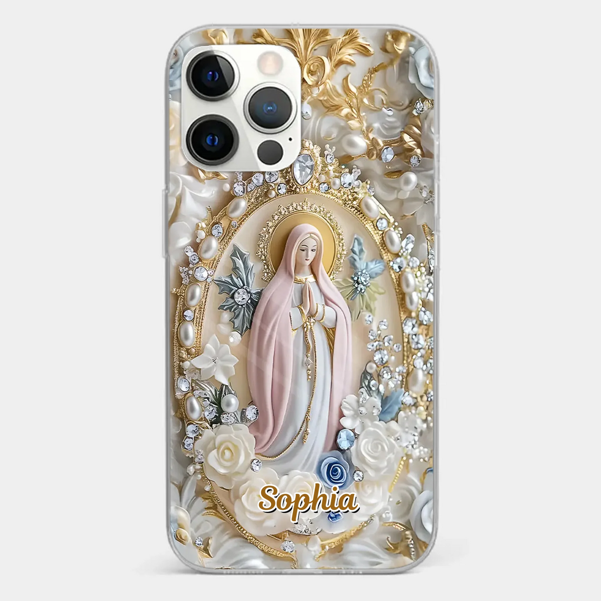 In Love And Faith - Coque de téléphone personnalisée avec effet gonflable 3D - Cadeau pour vous-même, vos meilleurs amis, vos frères et sœurs, votre famille