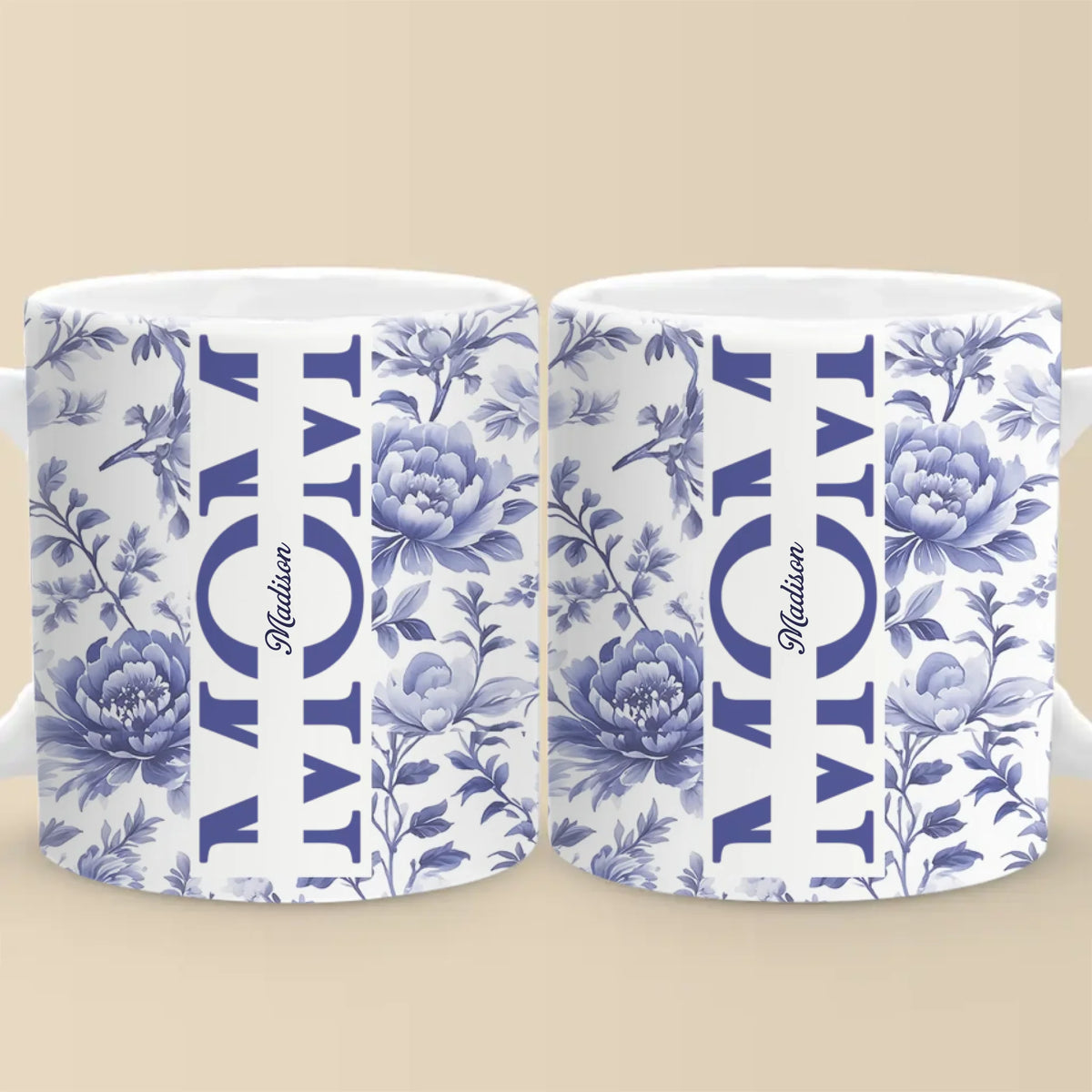 La famille d'abord, toujours - Mug personnalisé pour la famille - Fête des Mères, cadeau pour maman, grand-mère