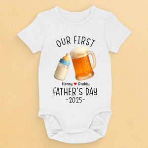 Du lait pour moi, de la bière pour toi - Body bébé personnalisé pour toute la famille - Cadeau de fête des pères, cadeau de baby shower, cadeau pour premier papa, bébé, enfant, nouveau-né