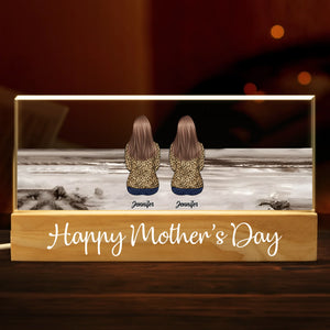 Votre amour illumine notre monde - Veilleuse LED 3D personnalisée en acrylique avec lettres - Cadeau pour la fête des pères, papa ou grand-père