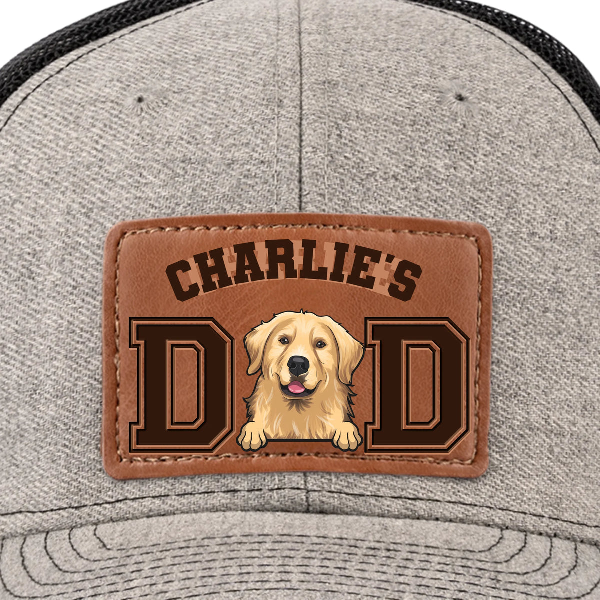 Queues qui remuent pour ce type ! Chapeau en cuir personnalisé pour chien ! Cadeau pour la fête des pères, pour les propriétaires d'animaux et les amoureux des animaux.