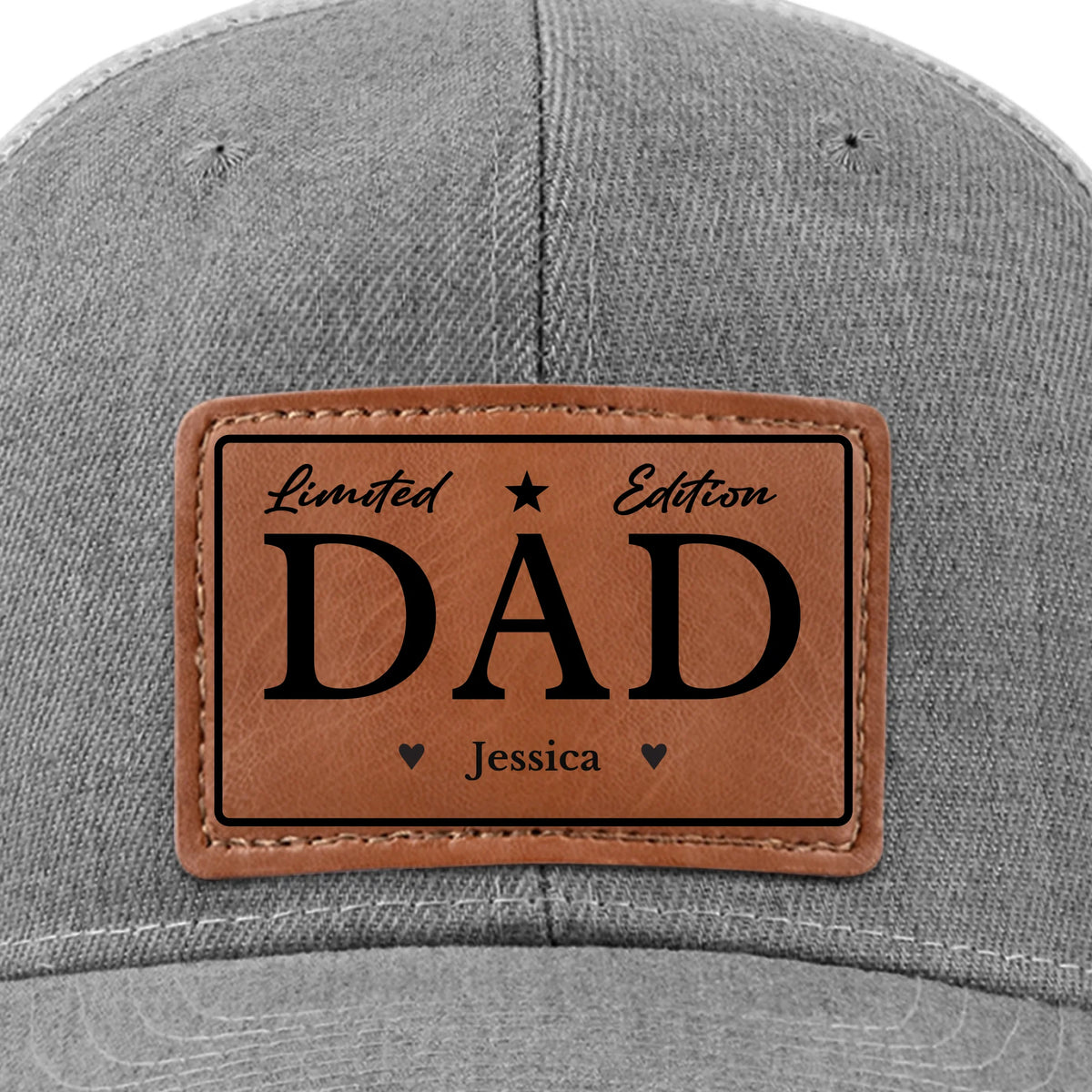 Mon papa incomparable - Chapeau personnalisé en cuir avec patch - Cadeau pour papa et grand-père