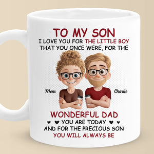 I See The Best Parts Of Me In You - Family Personalized Custom Mug - Father's Day, Gift For Son
