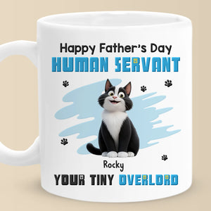 Tasse personnalisée « Ma patte est sur ton cœur pour toujours » - Cadeau pour la fête des pères, pour les propriétaires d'animaux et les amoureux des animaux