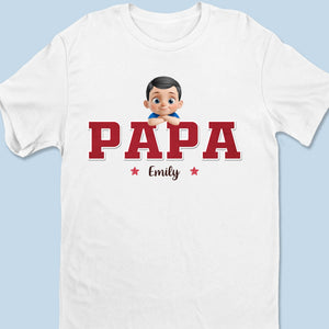 Proud To Be Their Papa - Family Personalized Custom Unisex T-shirt, Premium T-shirt, Hoodie -  Father's Day, Gift For Dad, Grandpa