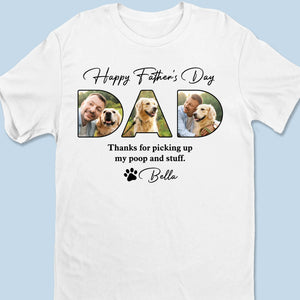 T-shirt unisexe personnalisé avec photo « La vie est meilleure avec toi, papa » - T-shirt premium, sweat à capuche - Fête des pères, cadeau pour papa, propriétaires d'animaux, amoureux des animaux