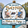 Patio Life Is Best Life - Couple Personalized Custom Shaped Home Decor Wood Sign - Gift For Husband Wife, Anniversary