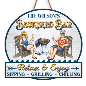 Patio Life Is Best Life - Couple Personalized Custom Shaped Home Decor Wood Sign - Gift For Husband Wife, Anniversary