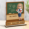 Custom 2-Layered Wooden Plaque - Personalized Back To School Gifts For Teachers - Discover, Grow, And Shine Here
