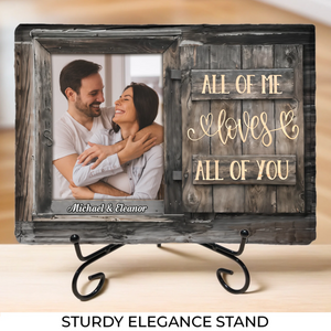 Photo personnalisée « Tu es mon œuvre d'art préférée » - Pierre rectangulaire personnalisée avec support pour couple - Cadeau pour mari et femme, anniversaire