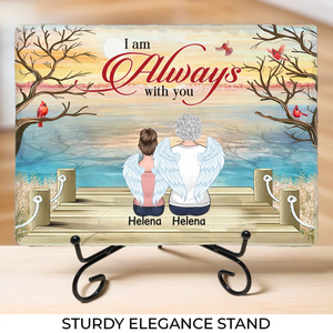 Et je te reverrai un jour, dans les nuages - Pierre commémorative rectangulaire personnalisée avec support - Cadeau de condoléances pour les membres de la famille