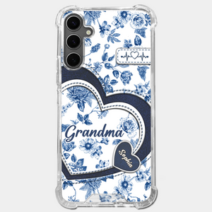 Custom 3D Inflated Effect Printed Clear Phone Case - Personalized Birthday Gifts For Mom, Grandma - Grandma Love Never Fades