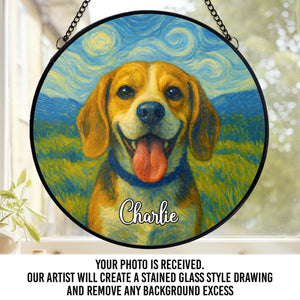 Attrape-soleil personnalisé à suspendre sur vitrail – Cadeaux de condoléances personnalisés pour animaux de compagnie, chiens et chats – La preuve vivante que l'art a un cœur qui bat