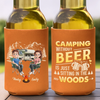Custom Leather Can Cooler - Personalized Anniversary Wedding Gifts For Campers, Husband And Wife, Him And Her - Cheers To S’more Adventures